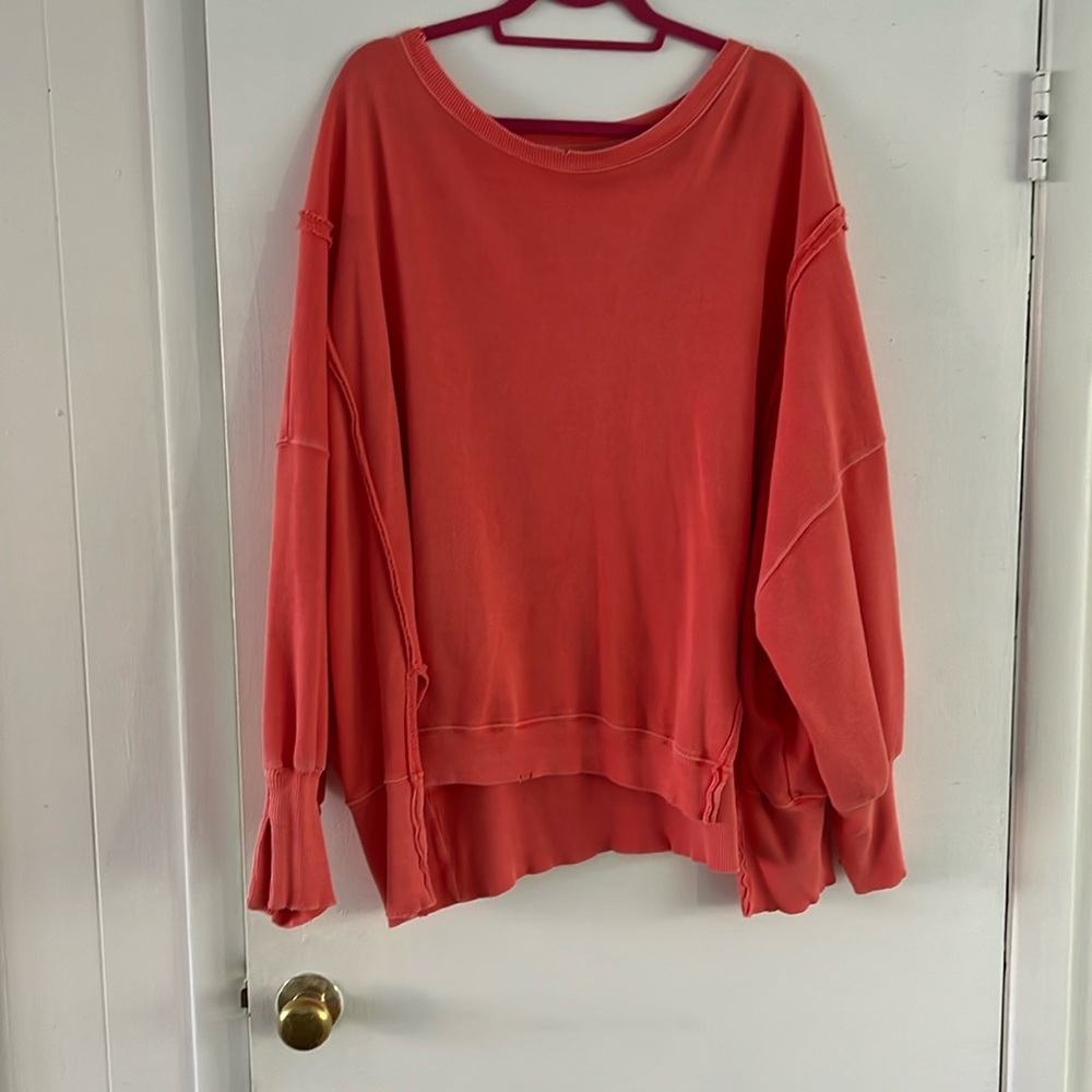 Free People Coral Camden Sweatshirt